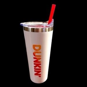 Dunkin Donuts 20oz Stainless Steel Tumbler - MINT CONDITION